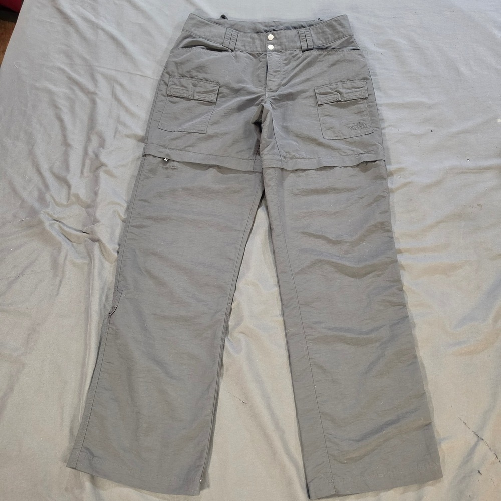 The North Face Womens Convertible Cargo Hiking Pants Gray Size 4 Zip Off Shorts
